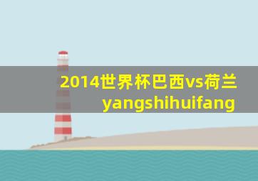2014世界杯巴西vs荷兰yangshihuifang