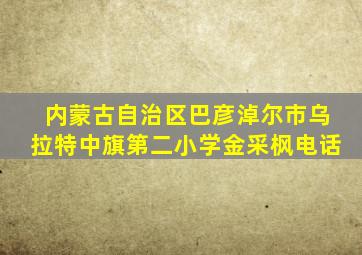 内蒙古自治区巴彦淖尔市乌拉特中旗第二小学金采枫电话